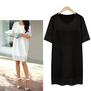 Laser Cut Shift Dress