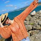 Crochet Knit Top With Tassel