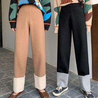 Color-block Knit Pants
