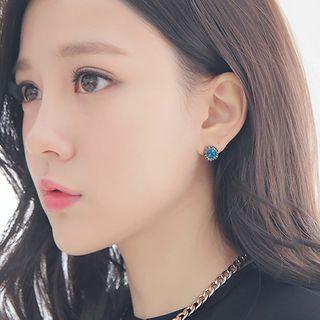 Sterling Silver Rhinestone Earrings / Ear Cuffs