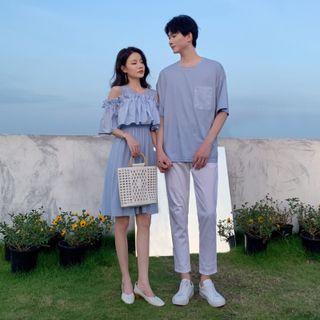 Couple Matching Short-sleeve T-shirt / Pants / A-line Dress