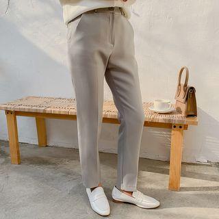 Zip-closure Straight-cut Dress Pants In 6 Colors