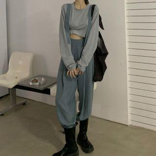 Plain Pants With Suspenders