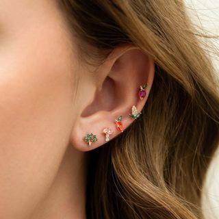 Vegetable Rhinestone Alloy Earring (various Designs)