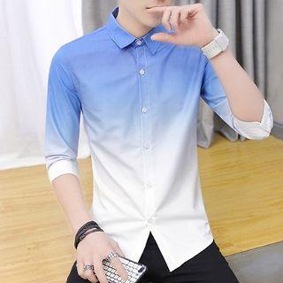 Gradient Elbow-sleeve Shirt
