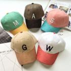 Color Panel Letter Embroidered Baseball Cap