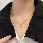 Pearl Panel Necklace Gold - One Size