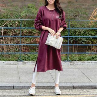 Letter-printed Midi Pullover Dress