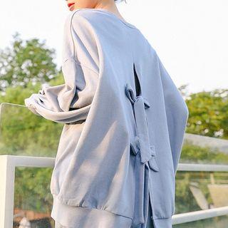 Tie-back Pullover Light Blue - One Size