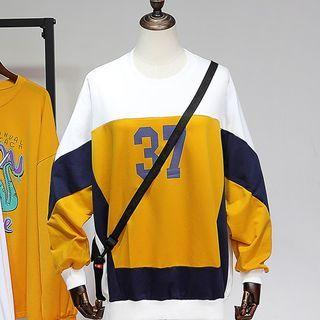 Paneled Numbering Pullover