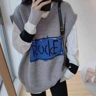 Lettering Sweater / Top / Leggings / Set