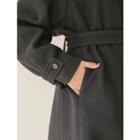 Raglan-sleeve Boxy Long Coat With Sash