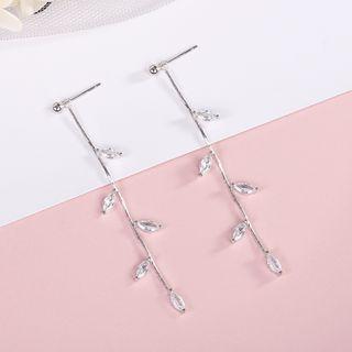 Rhinestone Drop Earring 1 Pair - Es565 - One Size