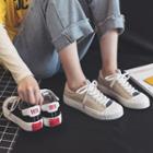 Two-tone Canvas Lace-up Sneakers
