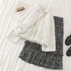 Fleece Jacket / Floral Midi Skirt