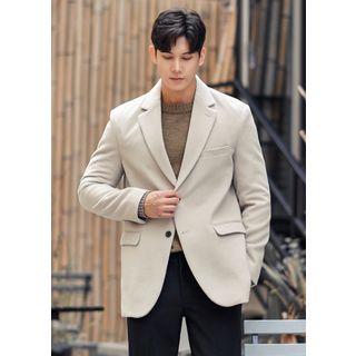 Notched-lapel Napped Blazer