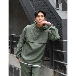 Drawcord-hem Anorak Hoodie