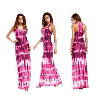 Tie-dye Print Maxi Tank Dress