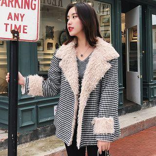 Furry-trim Tie-waist Jacket