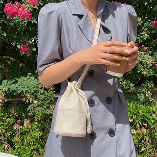Drawstring Mini Crossbody Bucket Bag