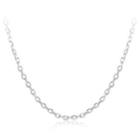 Fashion Simple 2mm Square Necklace 45cm Silver - One Size