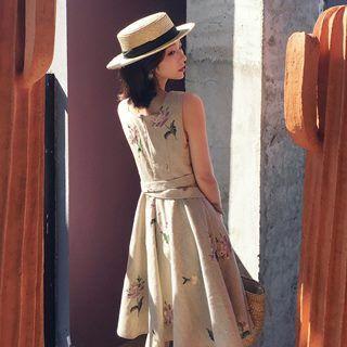 Short-sleeve Lace Top / A-line Skirt / Lace Dress