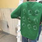 Bird Print Elbow Sleeve T-shirt