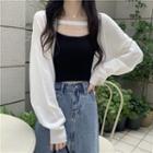 Knit Cropped Camisole Top / Shrug