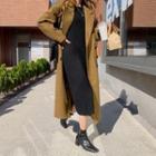 Raglan-sleeve Ribbed Knit Dress