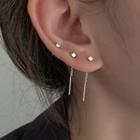 Geometric Fringed Stud Earring