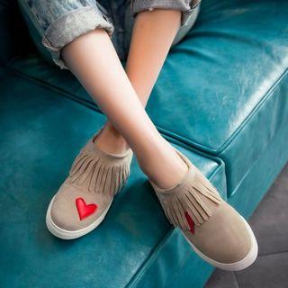 Applique Fringed Sneakers