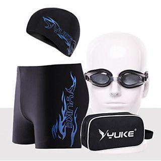 Set: Swim Cap + Swim Shorts + Swim Goggles + Ear Plugs + Nose Clip + Pouch