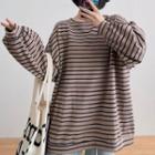 Striped Sweatshirt Striped - Coffee - One Size