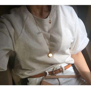 Short-sleeve M Lange Cropped Pullover
