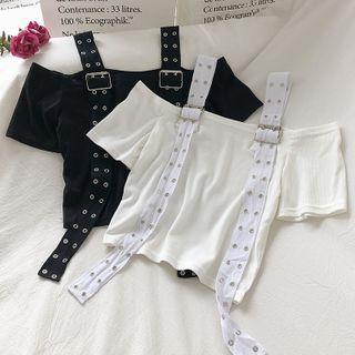 Off-shoulder Sleeveless Crop Top