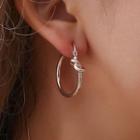 Alloy Hoop Earring 4224 - 01 - 1 Pair - Gold - One Size