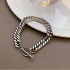 Chunky Chain Stainless Steel Bracelet Silver - One Size