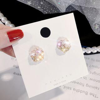 Rhinestone Earring E1152 - Gold - One Size