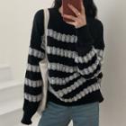 Striped Sweater / Denim Shorts