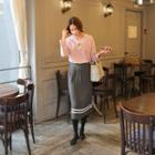 Pleated Knit Long Skirt