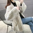 Chunky-knit Open Front Cardigan