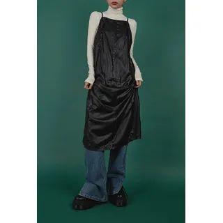 Spaghetti-strap Frayed Midi Dress