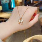 Butterfly Necklace X181 - Gold - One Size