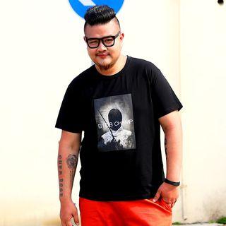 Short-sleeve Fencing Print T-shirt