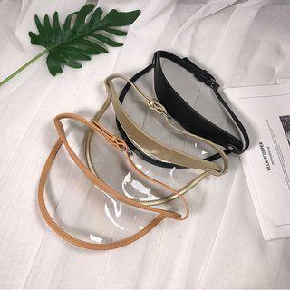Piped Transparent Sun Visor