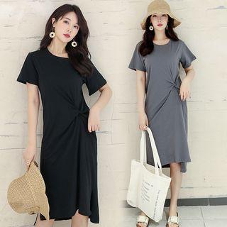 Short-sleeve Side-split T-shirt Dress