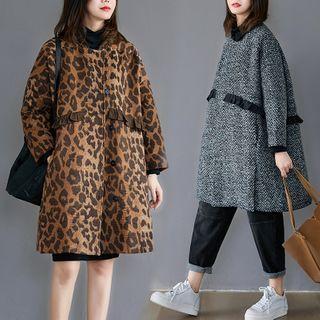 Patterned Single Breasted Coat