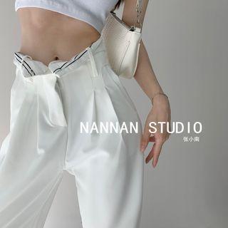 Details High-waist Wide-leg Dress Pants