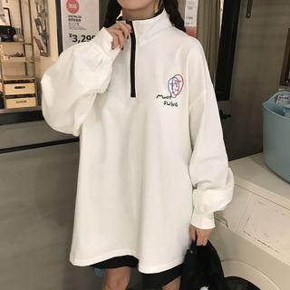 Half-zip Embroidered Pullover