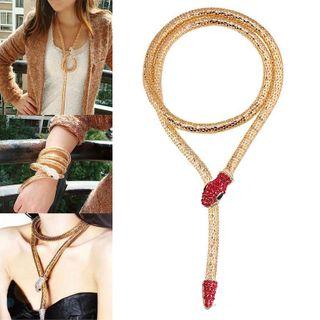 Rhinestone Snake Necklace